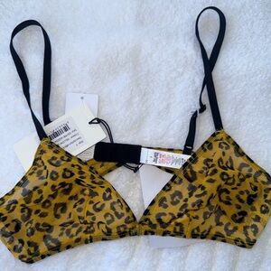 NWT Urban Outfitters small leopard bralette
Les boys les girls 
Retail $50